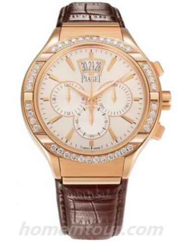 伯爵G0A38038男表Piaget Polo系列-棕色表带/表径43mm