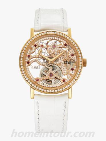 伯爵G0A38121女表Altiplano系列-白色表带/表径34mm