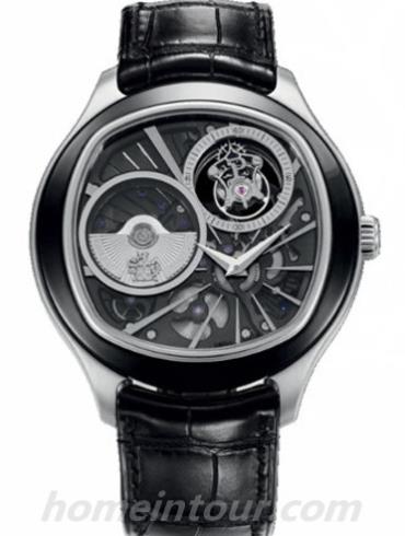 伯爵G0A38040男表Black Tie系列-黑色表带/表径46.5mm