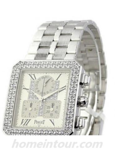 伯爵G0A23069女表Miss protocole系列-银色表带/表径28x32mm