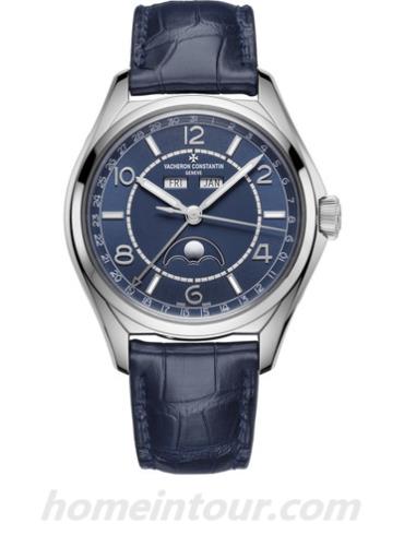 江诗丹顿4000E_000A-B548男表FiftySix伍陆之型系列-深蓝色表带/表径40mm