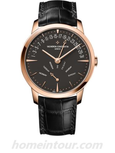 江诗丹顿4000U-000R-B111男表PATRIMONY传承系列-黑色表带/表径42.5mm