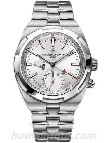 江诗丹顿7900V_110A-B333男表Overseas纵横四海系列-银色表带/表径41mm