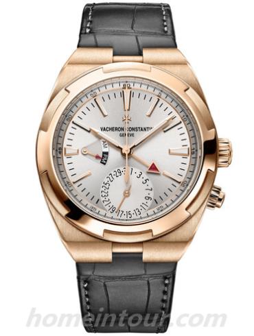 江诗丹顿7900V_000R-B336男表Overseas纵横四海系列-棕色表带/表径41mm