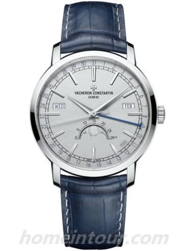 江诗丹顿4010T_000P-B345男表Traditionnelle系列-深蓝色表带/表径41mm