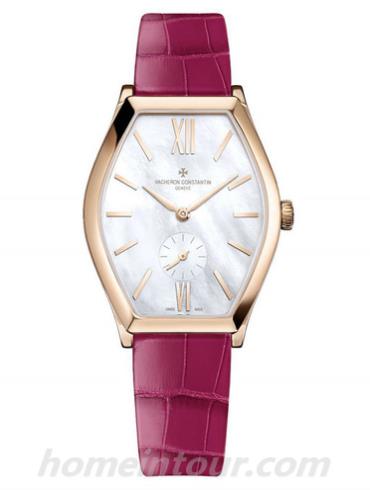 江诗丹顿81015_000R-B282女表MALTE马耳他系列-紫红色表带/表径28.4 x 38.7mm