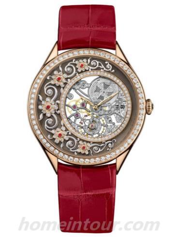 江诗丹顿33580_000R-B009女表Métiers d’Art艺术大师系列-红色表带/表径37mm