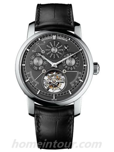 江诗丹顿88172_000P-X0001男表Traditionnelle系列-黑色表带/表径44mm