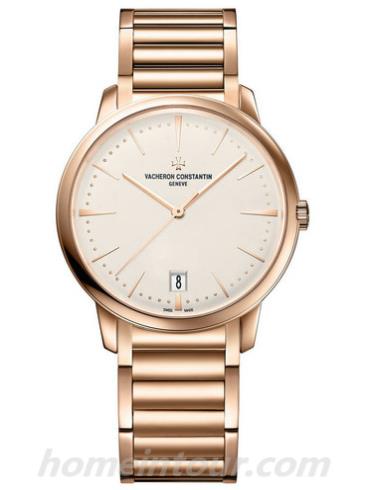 江诗丹顿4100U_110R-B180女表PATRIMONY传承系列-玫瑰金色表带/表径36mm