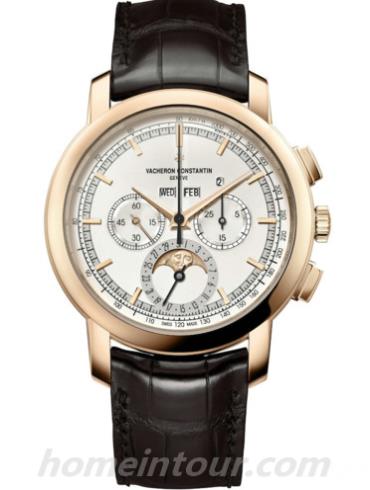 江诗丹顿5000T_000R-B304男表Traditionnelle系列-棕色表带/表径43mm