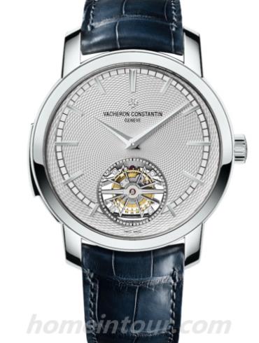 江诗丹顿6500T_000P-9949男表Traditionnelle系列-深蓝色表带/表径44mm