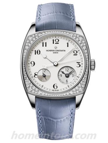 江诗丹顿7805S_000G_B155女表harmony系列-淡蓝色表带/表径37x 46.6mm