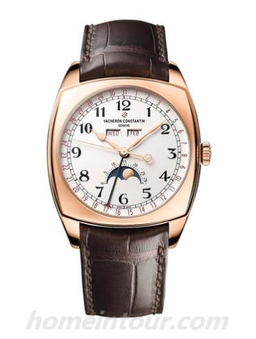 江诗丹顿4000S_000R_B123男表harmony系列-棕色表带/表径40 x 49.3mm