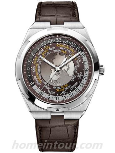 江诗丹顿7700V_110A-B176男表Overseas纵横四海系列-棕色表带/表径43.5mm