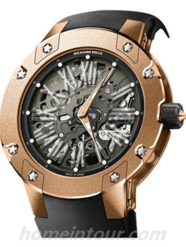 里查德米尔RM033_Rose男表-黑色表带/表径45.7mm