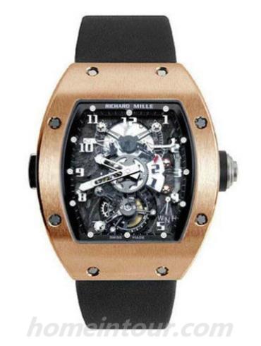 里查德米尔RM003_Rose男表-黑色表带/表径50x42.7mm