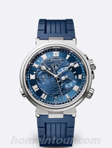 宝玑5547BB_Y2_5ZU男表LA MARINE 航海系列-蓝色表带/表径40mm