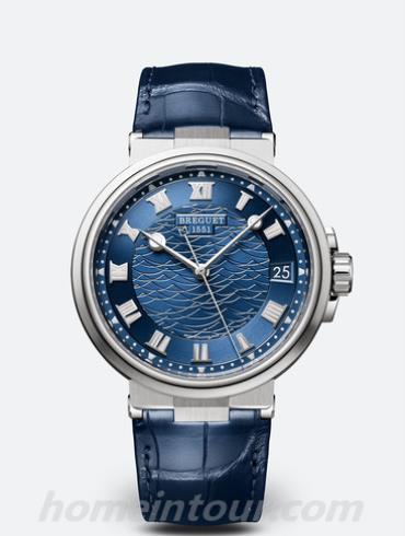 宝玑5517BB_Y2_9ZU男表LA MARINE 航海系列-蓝色表带/表径40mm