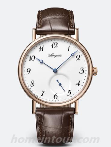 宝玑7147BR_29_9WU男表Classique经典系列-棕色表带/表径40mm