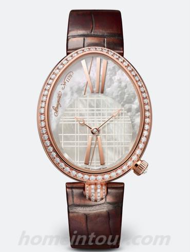 宝玑8965BR_5W_986_DD0D女表Reine de Naples 那不勒斯王后系列-棕色表带/表径43 x 34.95mm