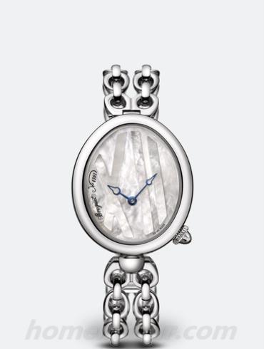 宝玑9807ST_5W_J50女表Reine de Naples 那不勒斯王后系列-银色表带/表径32.7 x 27.3mm