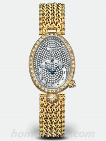 宝玑8928BA_8D_J20_DD00女表Reine de Naples 那不勒斯王后系列-金色表带/表径24.95x33mm