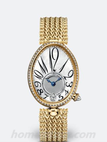 宝玑8918BA_58_J20_D000女表Reine de Naples 那不勒斯王后系列-金色表带/表径36.5x28.45mm