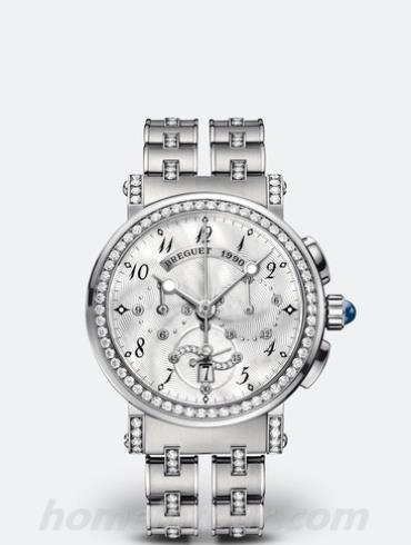 宝玑8828BB_5D_BM1_DDD0女表LA MARINE 航海系列-银色表带/表径34.6mm