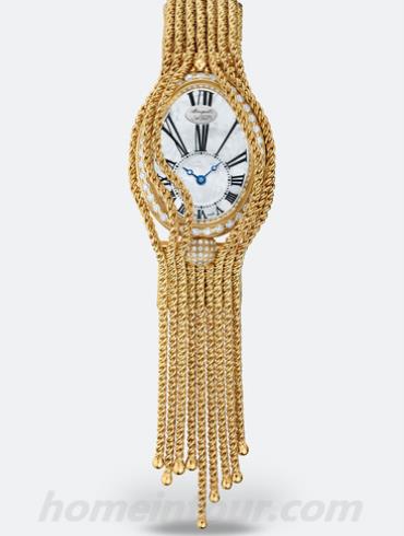 宝玑8928BA_51_J60_DD0D女表Reine de Naples 那不勒斯王后系列-金色表带/表径33mm