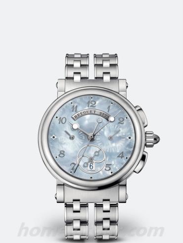 宝玑8827ST_59_SM0女表LA MARINE 航海系列-银色表带/表径34.6mm