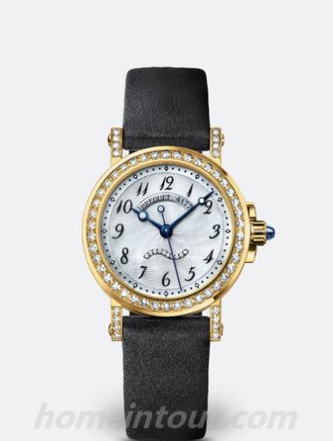 宝玑8818BA_59_864_DD0D女表LA MARINE 航海系列-黑色表带/表径42.2mm