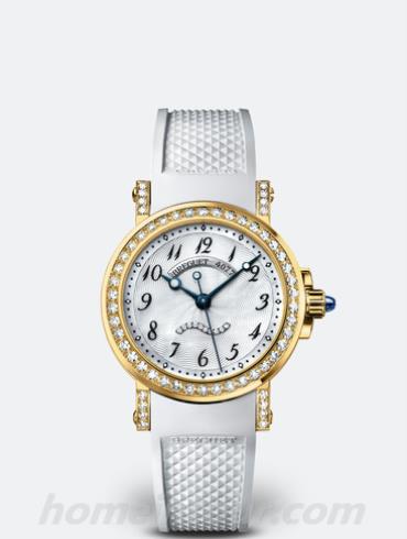 宝玑8818BA_59_564_DD00女表LA MARINE 航海系列-白色表带/表径42.2mm