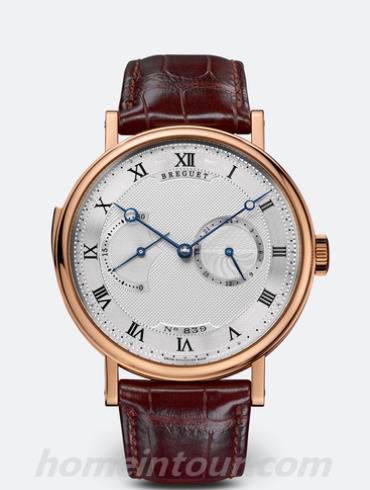 宝玑7637BR_12_9ZU男表Classique Complications 经典复杂系列-棕色表带/表径42mm