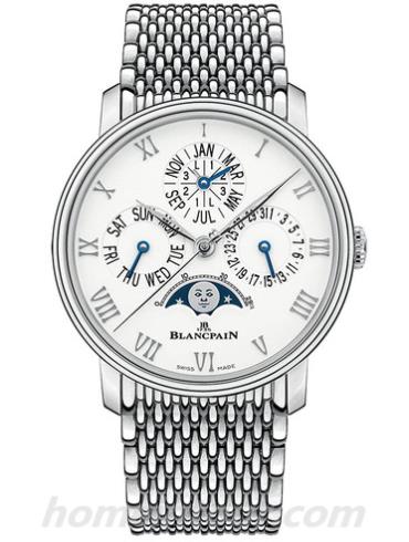 宝珀6656-1127-MMB男表Villeret系列-银色表带/表径40mm