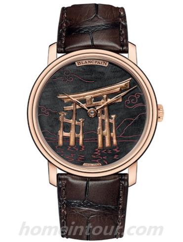 宝珀6612-3621-55B男表Villeret系列-表带/表径42mm