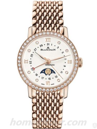 宝珀6126-2987-MMB女表Villeret系列-金色表带/表径33.2mm