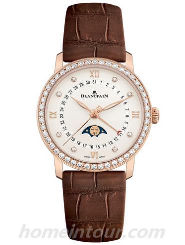 宝珀6126-2987-55B女表Villeret系列-棕色表带/表径33.2mm