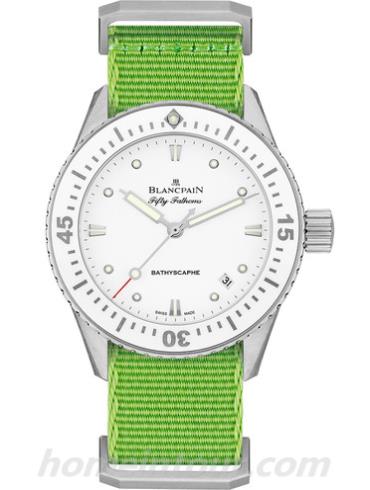 宝珀5100-1127-NAH女表五十噚系列-绿色表带/表径38mm