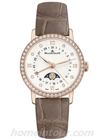 宝珀6106-2987-55A女表Villeret系列-棕色表带/表径29.20mm