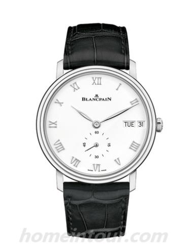 宝珀6652-1127-55B男表Villeret系列-黑色表带/表径40mm