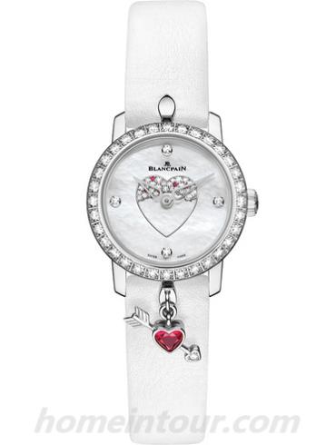 宝珀0063F-1954-63A女表Ladybird系列-白色表带/表径21.5mm