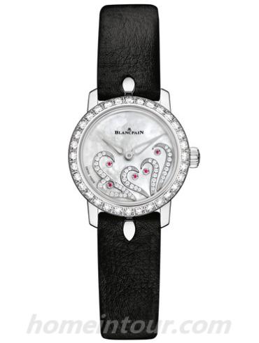 宝珀0063B-1954-63女表Ladybird系列-黑色表带/表径21.5mm