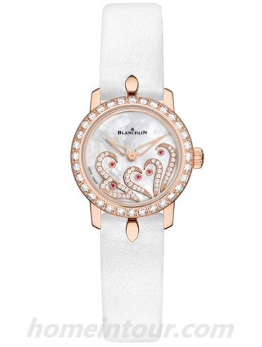 宝珀0063B-2954-63女表Ladybird系列-白色表带/表径21.5mm