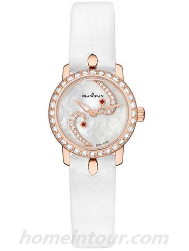 宝珀0063A-2954-63女表Ladybird系列-白色表带/表径21.5mm