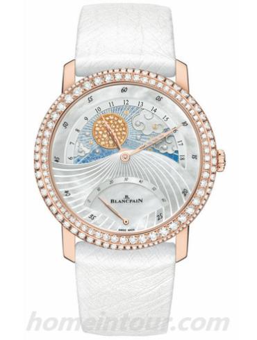 宝珀3740-3744-58B女表女士腕表系列-白色表带/表径40mm