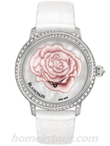 宝珀3650-4944R-58B女表女士腕表系列-白色表带/表径36.8mm