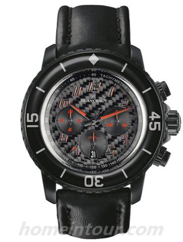 宝珀5785F.B-11D03-63A男表五十噚系列-黑色表带/表径45mm