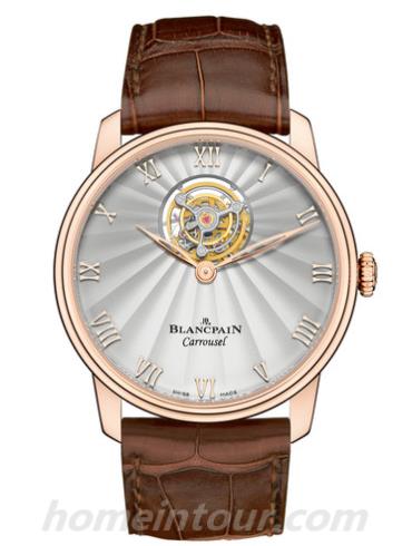 宝珀_66228-3642-55B男表Villeret系列-棕色表带/表径40mm