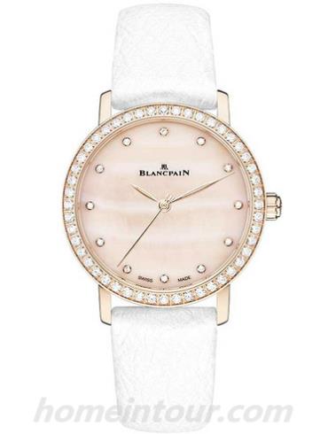 宝珀6102-2954C-95A女表女士腕表系列-白色表带/表径29.2mm