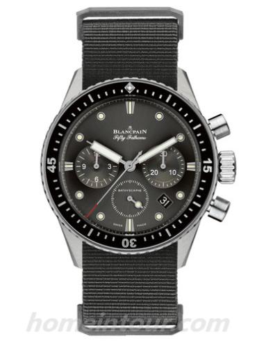 宝珀5200-1110-NABA男表五十噚系列-黑色表带/表径43mm